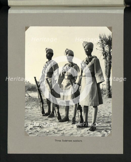 Three Sudanese soldiers, 1964. Creators: Colonial Office, Unknown.