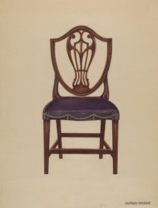 Side Chair (one of six), 1936. Creator: Alfred Nasson.