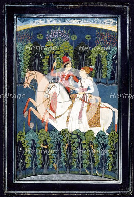 Baz Bahadur and Rupmati Hunting, c1760. Creator: Unknown.