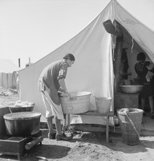 Pea picker camp, Calipatria, Imperial Valley, California, 1939. Creator: Dorothea Lange.