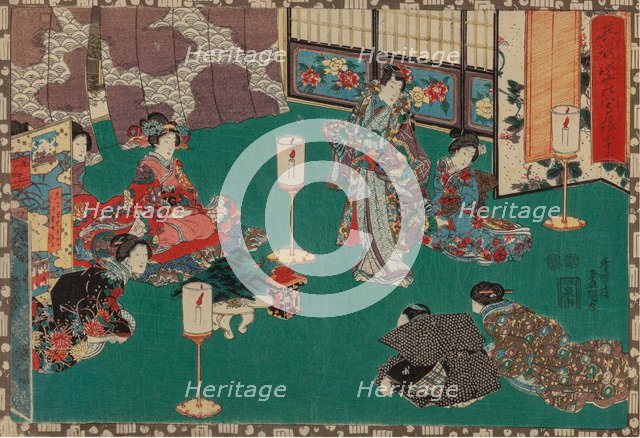 From the series Sono sugata yukari no utsushi-e (Magic Lantern Slides of That Romantic Purple Figure