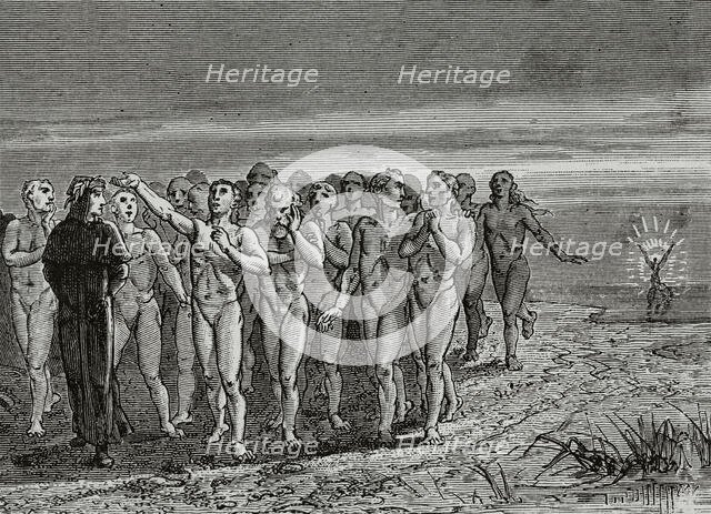 The Divine Comedy, (1307-1321): Purgatory, 1888.  Creator: Jean Edouard Dargent.