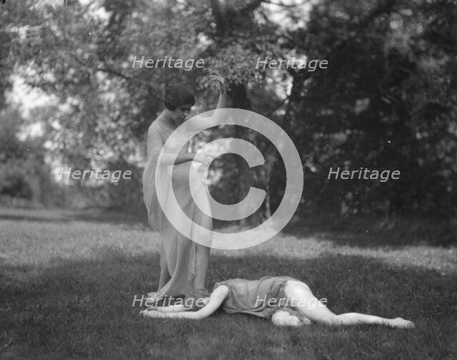 Wanger, Beatrice, Miss, and Miss Marian Berenger, 1918 or 1919. Creator: Arnold Genthe.