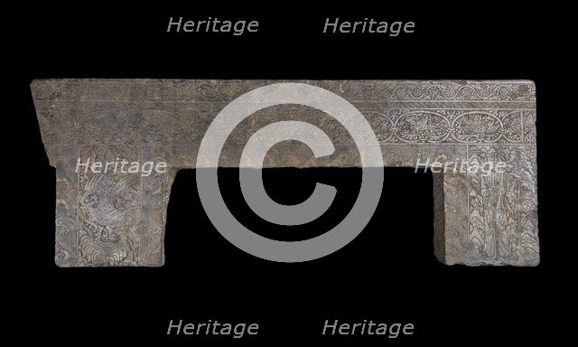 Double lintel: decorated with floral and other designs..., Period of Division, 386-535. Creator: Unknown.