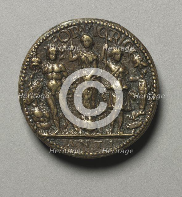 Portrait of Gianfrancesco Gonzaga di Ròdigo, 1443-1496, Lord of Sabbionetta (reverse), 1479. Creator: Antico (Italian, c. 1460-1528).