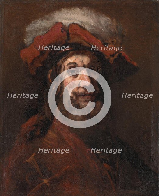Man in plumed beret, 1660-1661. Creator: Rembrandt van Rhijn (1606-1669).