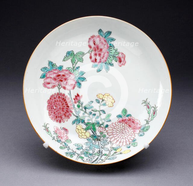Dish, China, c. 1725, Qing Dynasty (1644-1911), Yongzhen period (1723-1735). Creator: Unknown.