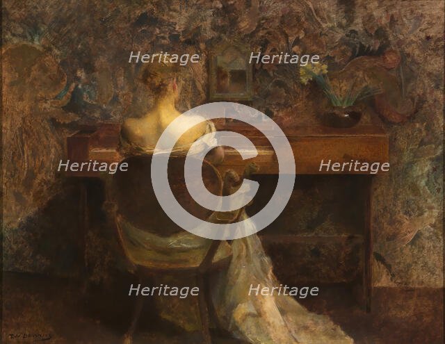 The Spinet, ca. 1902. Creator: Thomas W Dewing.