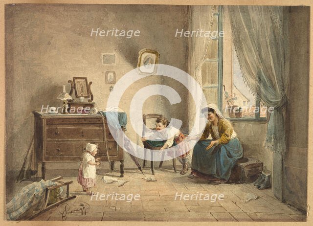 The First Step, 19th century. Creator: Cesare Provaggi.