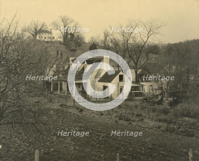 Old Dunbar quarters, Falmouth, old building from hillside, between 1925 and 1929. Creator: Frances Benjamin Johnston.