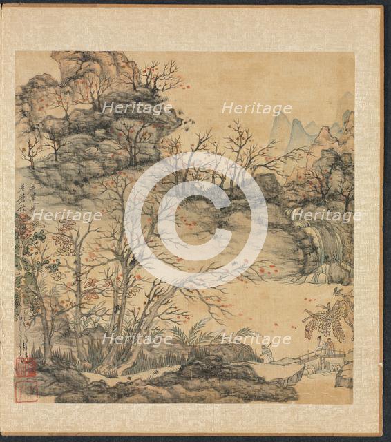 Paintings after Ancient Masters: Autumn Landscape, 1598-1652. Creator: Chen Hongshou (Chinese, 1598/99-1652).