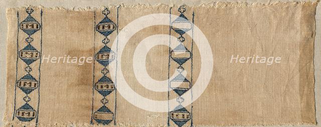 Two Fragments of a Scarf or Headdress, 1300s. Creator: Unknown.