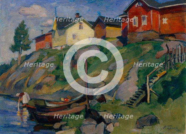 A country village in Finland, 1915. Artist: Braz, Osip Emmanuilovich (1872-1936)