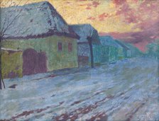 Sunset in Pezinok, around 1905. Creator: Gustav Mally.