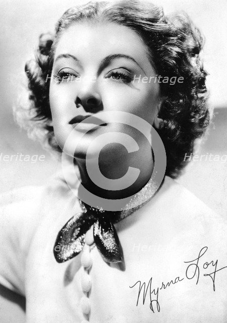 Myrna Loy (1905-1993), American actress, c1930s-c1940s. Artist: Unknown