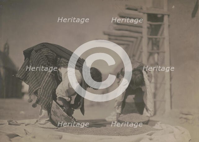 Cleaning wheat-San Juan, c1905. Creator: Edward Sheriff Curtis.