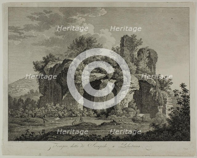 Temple of the Serapide Palestrina, 1793. Creator: Friedrich Wilhelm Gmelin.