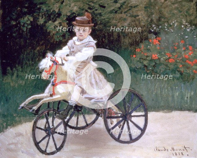 'Jean Monet on a mechanical horse', 1872. Artist: Claude Monet