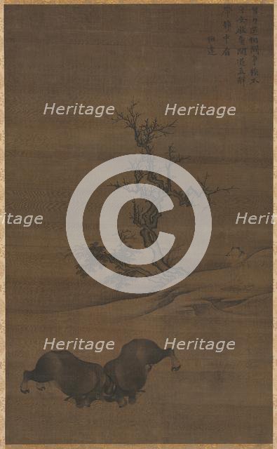 Herdboys and Buffalo in Landscape, 1200s. Creator: Guo Min (Chinese, mid-late 1200s).