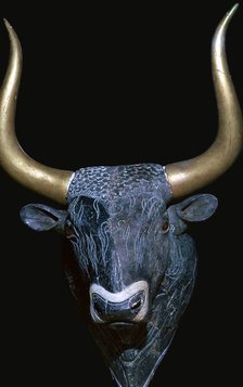 Minoan bulls head libation vessel. Artist: Unknown