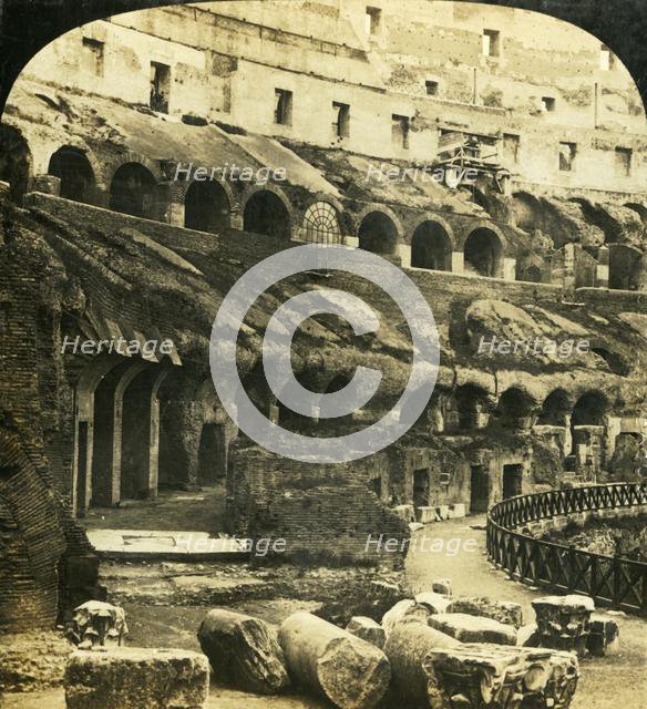 'The Interior of the Colosseum, Rome, Italy', c1909. Creator: George Rose.