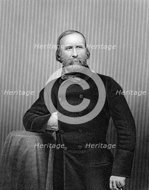 Guiseppe Garibaldi, Italian patriot, 1860. Artist: Unknown