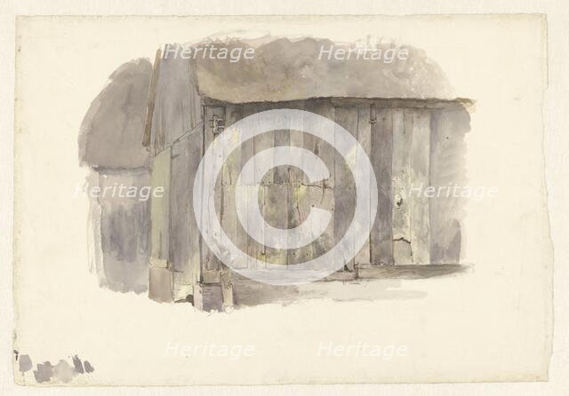 Study of a wooden shed, 1825-1873. Creator: Pierre Louis Dubourcq.