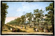 'View of the Grand Walk etc in Vauxhall Gardens taken from the Entrance', London, c1760. Artist: Edward Rooker
