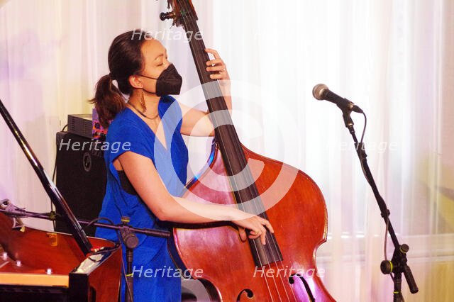 Linda May Han Oh, Linda May Han Oh Quartet, Watermill Jazz Club, Dorking, Surrey, 26 Oct 2021. Creator: Brian O'Connor.