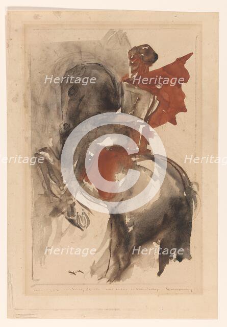 Knight on horseback, 1878-1943. Creator: Willem van Konijnenburg.
