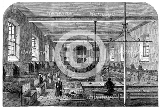 The Great Schools of England: one of the dormitories at Christ's Hospital School, 1862. Creator: Unknown.