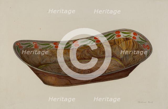 Toleware Bread Tray, c. 1941. Creator: Mildred Ford.