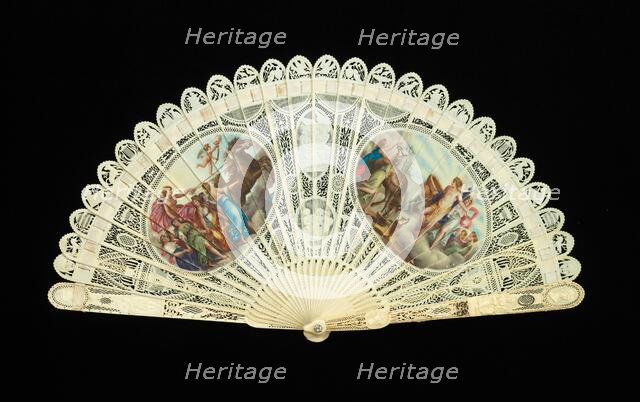 Brisé fan, French, 1800-1810. Creator: Unknown.