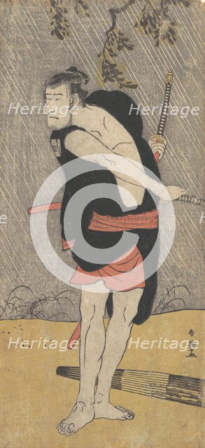 The Actor Ichikawa Komazo II as a Samurai in Fighting Trim, ca. 1703. Creator: Katsukawa Shun'ei.