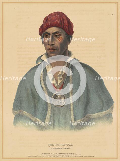 Qua-Ta-Wa-Pea, A Shawnoe Chief, 1838. Creator: Albert Newsam.