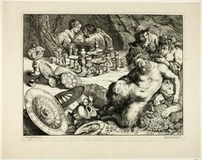 Bacchus and Drunken Silenus/The Dream of Silenus, 1635/40. Creator: Frans van den Wyngaerde.