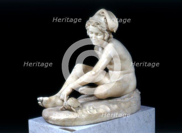 'Neapolitan fisherman playing with a tortoise', 1833. Artist: Francois Rude