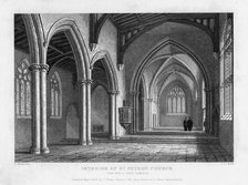 Interior of St Peter's Church, Oxford, 1833.Artist: John Le Keux