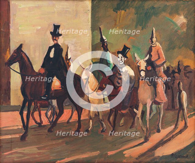 Entering the Ring, 1939. Creator: Cyprian Majernik.