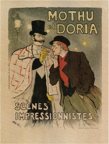 Mothu and Doria. (Scènes impressionistes), 1893. Artist: Steinlen, Théophile Alexandre (1859-1923)