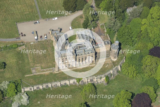 Lambton Castle, a 19th century castellated country house..., County Durham, 2025. Creator: Robyn Andrews.