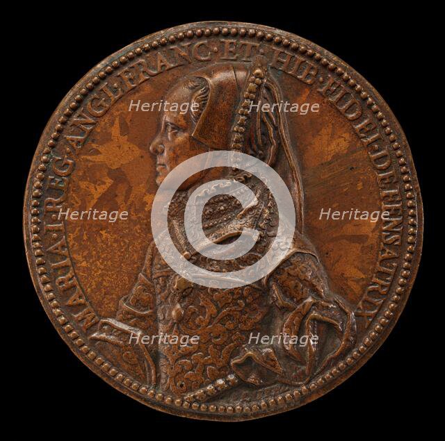 Mary Tudor, 1516-1558, Queen of England 1552 [obverse], 1555. Creator: Jacopo da Trezzo.