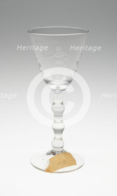 Wine Glass, Netherlands, c. 1725/50. Creator: Unknown.