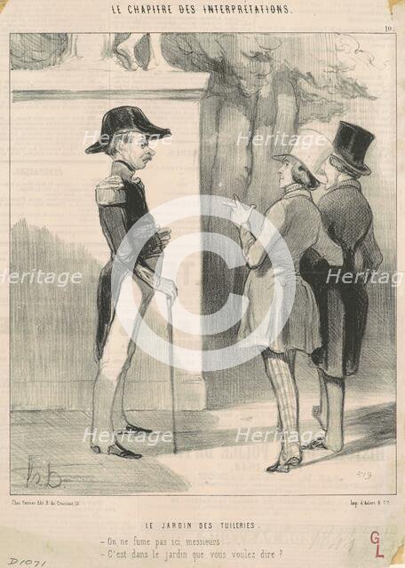 Le jardin des Tuileries, 19th century. Creator: Honore Daumier.