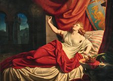 Kriemhild dreames that two boars had chased Siegfried over the heath. Creator: Rolle, Karl Gottlieb (1814-1862).