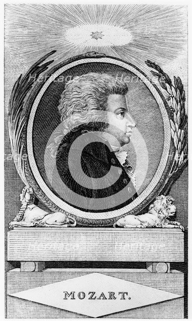 Wolfgang Amadeus Mozart, Austrian composer, c1791. Artist: Unknown