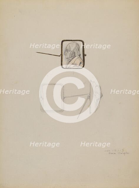 Cameo Brooch, c. 1936. Creator: Grace Halpin.