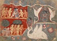 Krishna Kills the Crane Demon, Folio from a Bhagavata Purana..., between 1525 and 1550. Creator: Unknown.