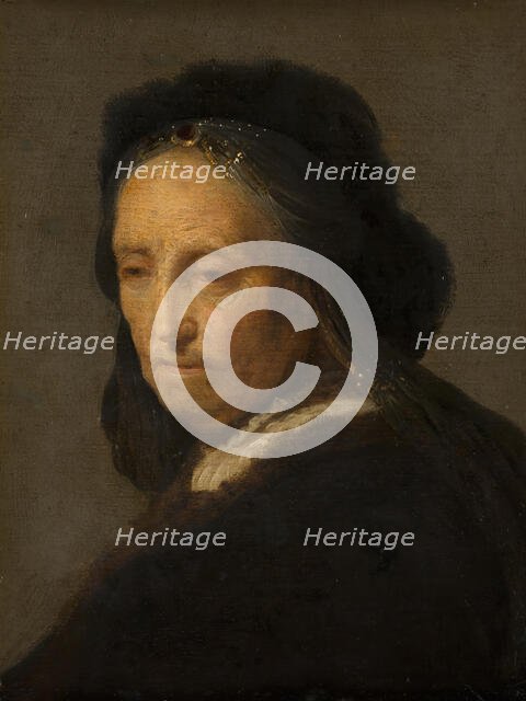 Study of an Old Woman, c1630-1660s. Creator: Rembrandt Harmensz van Rijn.