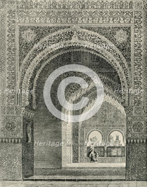 'Interior View, Taken from the Hall of the Two Sisters', 19th century, (1907). Creator: Unknown.